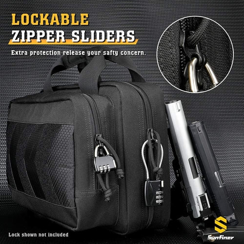 Upgraded Design Gun Bag with Lockable Zipper