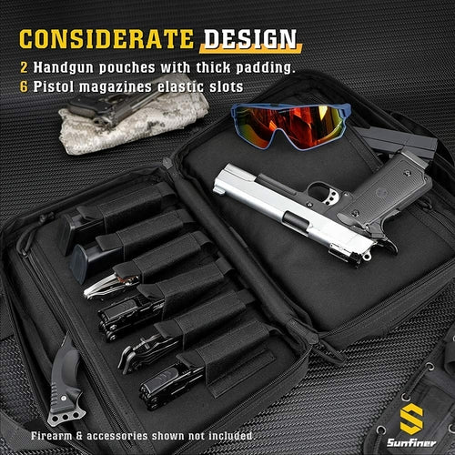 Upgraded Design Gun Bag with Lockable Zipper