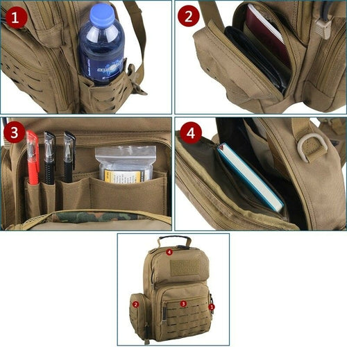 Tactical Shoulder Bag with Gun Holster Sling style Bag Hunting Camping
