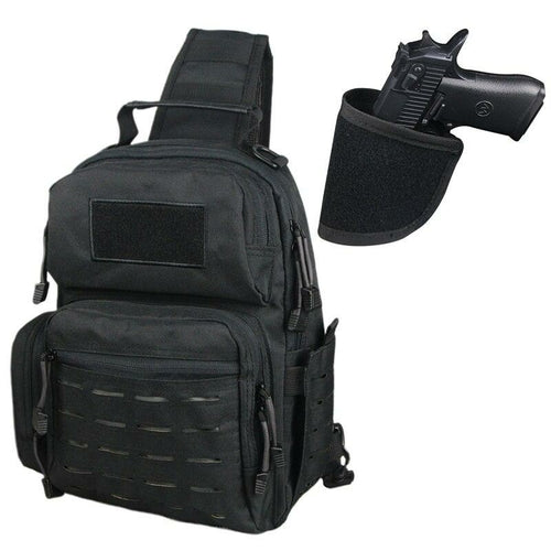 Tactical Shoulder Bag with Gun Holster Sling style Bag Hunting Camping