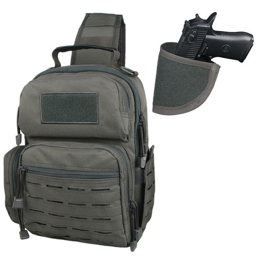 Tactical Shoulder Bag with Gun Holster Sling style Bag Hunting Camping