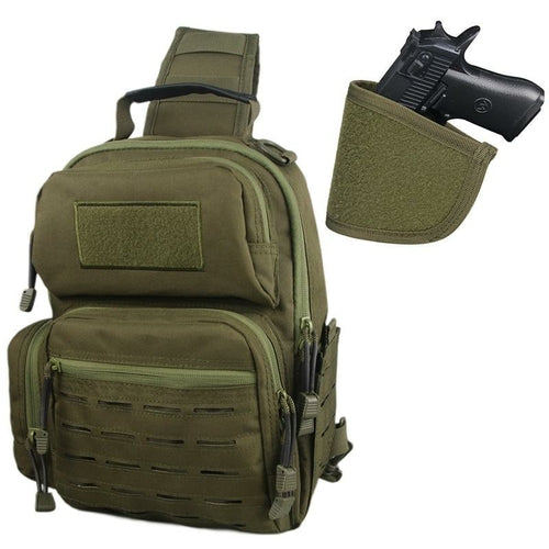 Tactical Shoulder Bag with Gun Holster Sling style Bag Hunting Camping