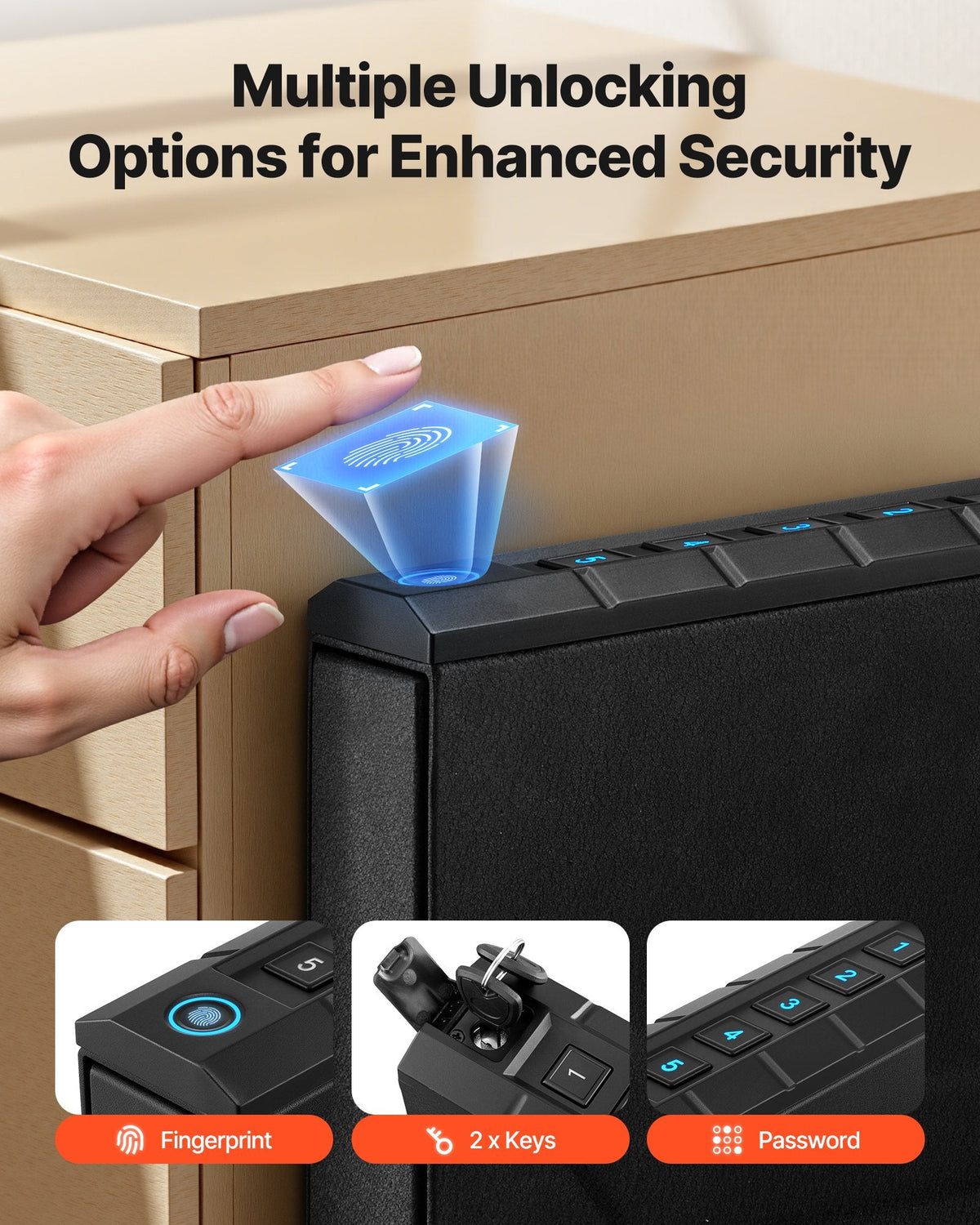 Gun Safe with Fingerprint/Password/Key