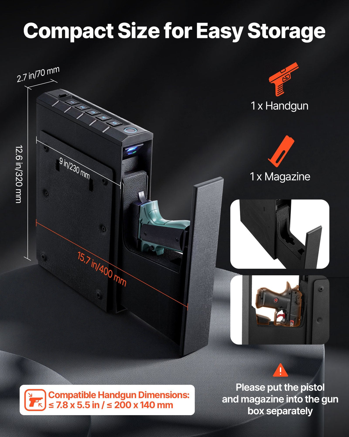 Gun Safe with Fingerprint/Password/Key
