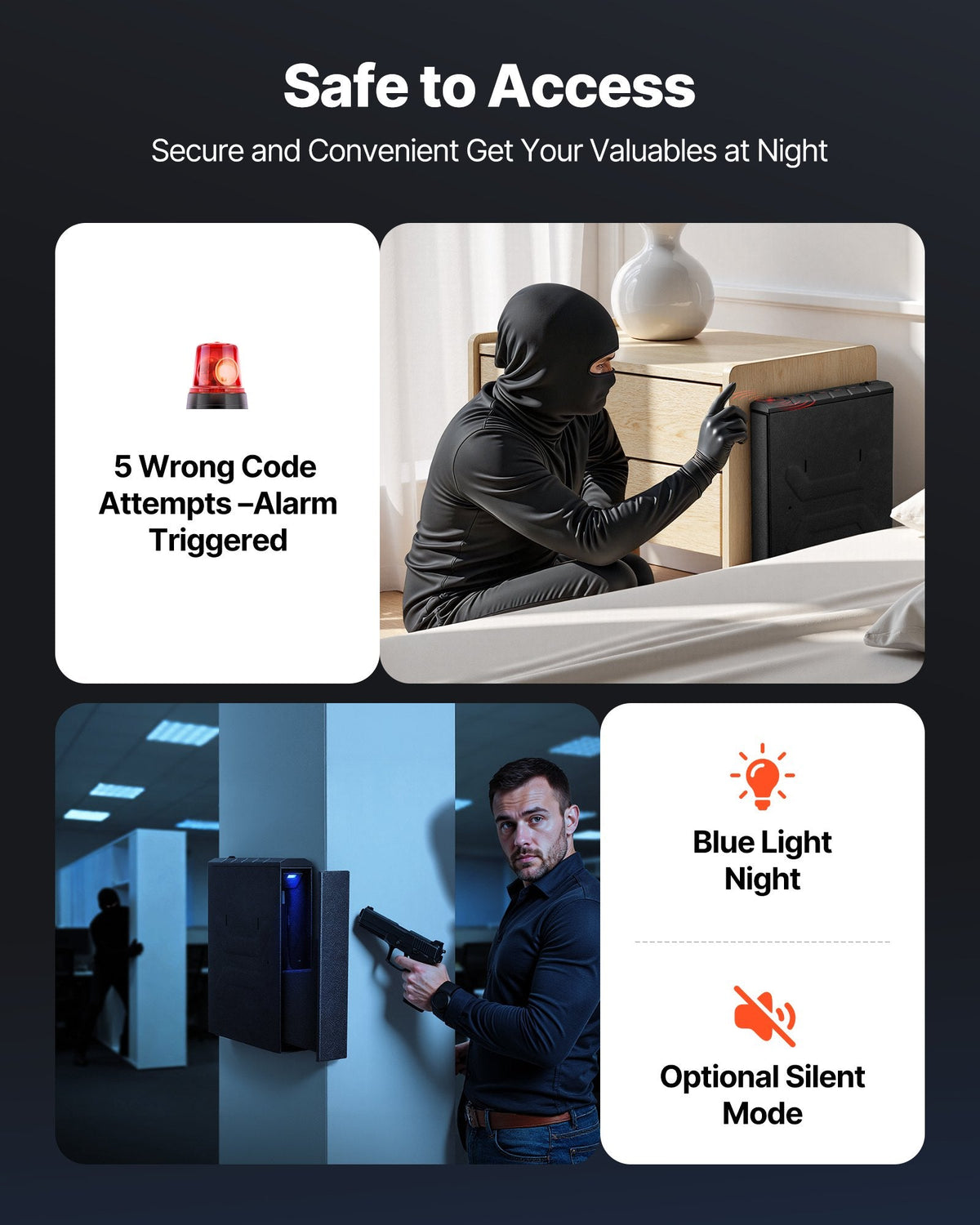 Gun Safe with Fingerprint/Password/Key