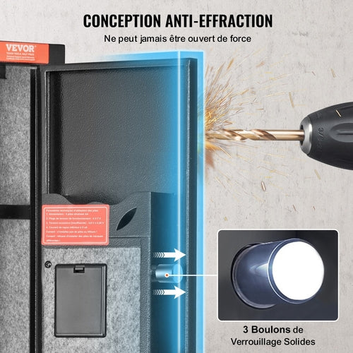 2 Rifles Gun Safe, with Lock & Digital Keypad
