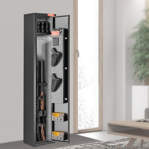 2 Rifles Gun Safe, with Lock & Digital Keypad